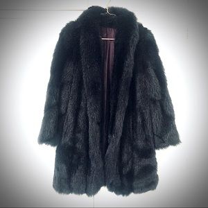 Vintage Black Faux fur coat